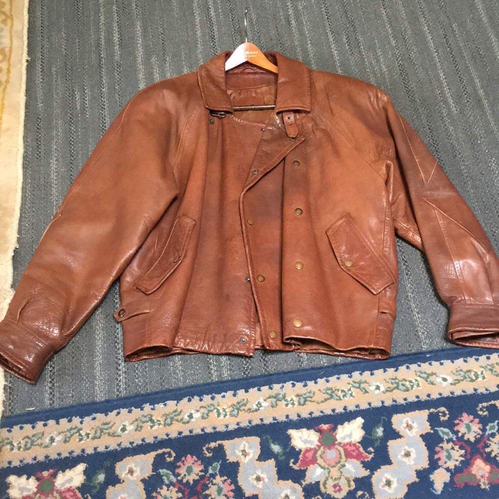 Calvin Klein Jacket Leather Wilkes Bashford 1988. Beautiful!!